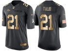 Nike Denver Broncos #21 Aqib Talib Anthracite 2016 Christmas Gold Mens NFL Limited Salute to Service Jersey