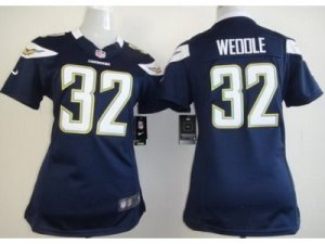 Nike Women San Diego Chargers #32 Eric Weddle Dark Blue Jerseys