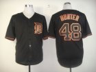 mlb jerseys detroit tigers #48 torii hunter black[fashion]