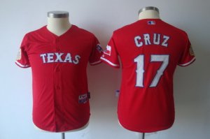2011 World Series Youth mlb Texas Rangers #17 Cruz Red