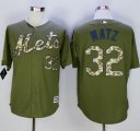 MLB Men New York Mets #32 Steven Matz Green Camo New Cool Base Stitched Jersey