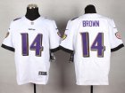 Nike Baltimore Ravens #14 Marlon Brown white Jerseys(Elite)