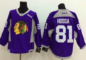 NHL Chicago Blackhawks #81 HOSSA Stitched purple jerseys