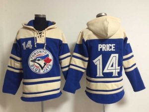 mlb toronto blue jays #14 price blue Hooded Sweatshirt jerseys