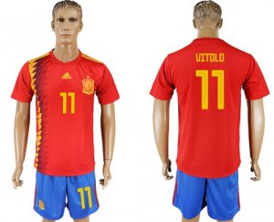 Spain 11 VITOLO Home 2018 FIFA World Cup Soccer Jersey