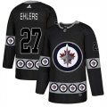 Winnipeg Jets #27 Nikolaj Ehlers Black Team Logos Fashion Adidas Jersey