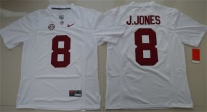 Alabama Crimson Tide 8 Julio Jones White College Football Jersey