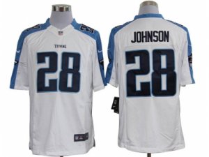 Nike NFL Tennessee Titans #28 Chris Johnson White Jerseys(Limited)