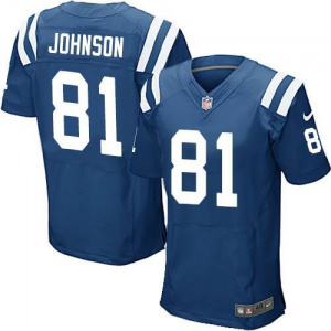 Nike Indianapolis Colts #81 Andre Johnson blue jerseys(Elite)