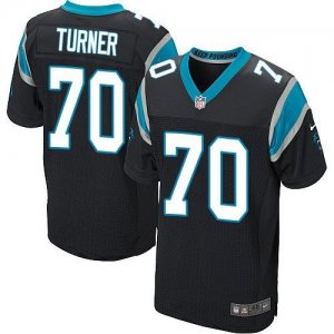 Nike Carolina Panthers #70 Trai Turner Black jerseys(Elite)