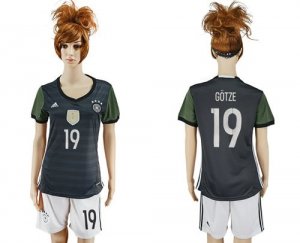 Womens Germany #19 Gotze Away Soccer Country Jersey