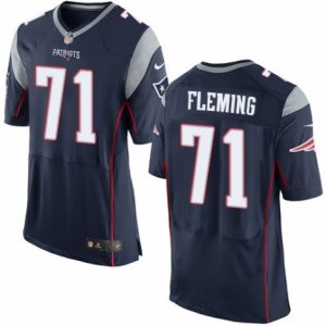 Mens Nike New England Patriots #71 Cameron Fleming Elite Navy Blue Team Color NFL Jersey