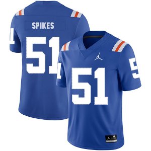 Florida Gators #51 Brandon Spikes Blue Throwback College