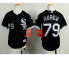 Youth mlb jerseys chicago white sox #79 abreu black