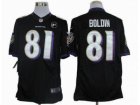 Nike Baltimore Ravens #81 Anquan Boldin black jerseys[Limited Art Patch]