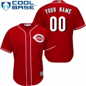 Womens Majestic Cincinnati Reds Customized Replica Red Alternate Cool Base MLB Jersey