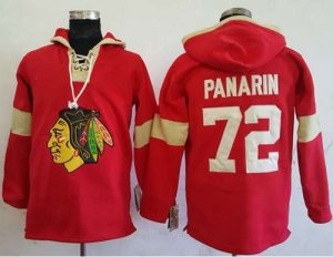 Mens Chicago Blackhawks #72 Artemi Panarin Red Pullover Hoodie Stitched NHL Jersey