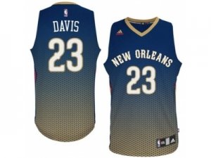 nba new orleans hornets #23 anthony davis blue-yellow[drift fashion]