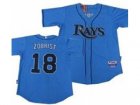MLB Tampa Bay Rays #18 Ben Zobrist Jersey LT blue