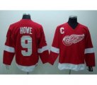 nhl detroit red wings #9 howe m&n red