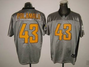nfl Pittsburgh Steelers #43 Troy Polamalu Gray shadow