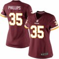 Womens Nike Washington Redskins #35 Dashaun Phillips Limited Burgundy Red Team Color NFL Jersey