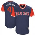 Red Sox #41 Chris Sale Stickman Majestic Navy 2017 Players Weekend Jersey