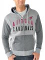 Arizona Cardinals G III Sports by Carl Banks Safety Tri Blend Full Zip Hoodie Heathered Gray