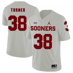 Oklahoma Sooners #38 Reggie Turner White College Football Jersey