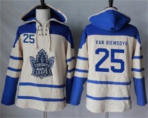 Toronto Maple Leafs #25 James Van Riemsdyk Cream Sawyer Hooded Sweatshirt Stitched NHL Jersey