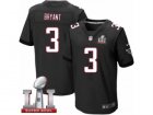 Mens Nike Atlanta Falcons #3 Matt Bryant Elite Black Alternate Super Bowl LI 51 NFL Jersey