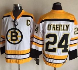 Boston Bruins #24 Terry O\'Reilly White CCM Throwback Stitched NHL Jersey