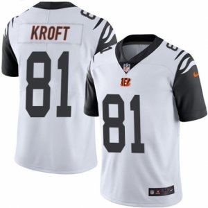 Mens Nike Cincinnati Bengals #81 Tyler Kroft Limited White Rush NFL Jersey