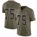 Nike Saints #75 Andrus Peat Olive Salute To Service Limited Jersey