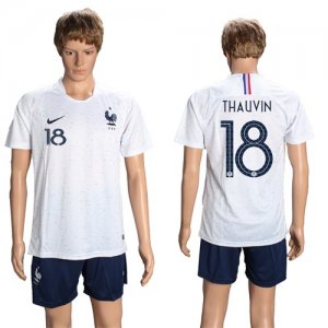 France 18 THAUVIN Away 2018 FIFA World Cup Soccer Jersey