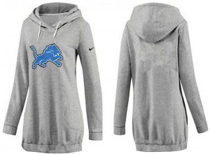 Women Detroit Lions Logo Pullover Hoodie-070