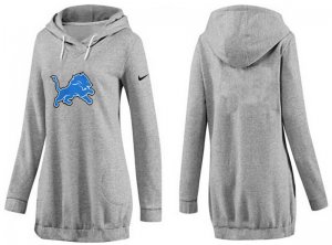 Women Detroit Lions Logo Pullover Hoodie-059