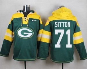 Nike Green Bay Packers #71 Josh Sitton Green Player Pullover Hoodie