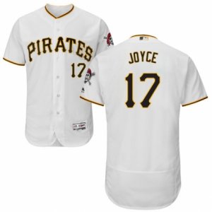 Men\'s Majestic Pittsburgh Pirates #17 Matt Joyce White Flexbase Authentic Collection MLB Jersey