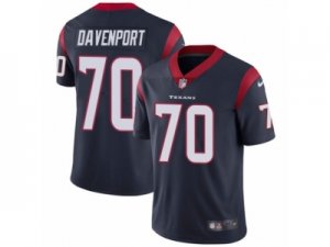 Mens Nike Houston Texans #70 Julien Davenport Vapor Untouchable Limited Navy Blue Team Color NFL Jersey