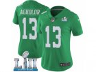 Women Nike Philadelphia Eagles #13 Nelson Agholor Limited Green Rush Vapor Untouchable Super Bowl LII NFL Jersey