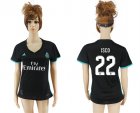 2017-18 Real Madrid 22 ISCO Away Women Soccer Jersey