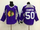 NHL Chicago Blackhawks #50 Corey Crawford purple jerseys