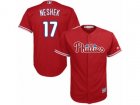 Youth Philadelphia Phillies #17 Pat Neshek Replica Red Alternate Cool Base MLB Jersey