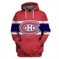Canadiens Red All Stitched Hooded Sweatshirt