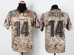 2013 Nike NFL Cincinnati Bengals #14 Andy Dalton Camo NFL Elite USMC Jersey(USA)