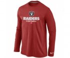NIKE Oakland Raiders Critical Victory Long Sleeve T-Shirt RED