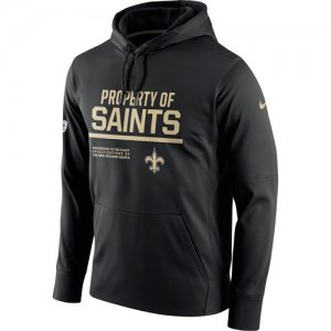 Men\'s New Orleans Saints Nike Black Circuit Property Of Performance Pullover Hoodie