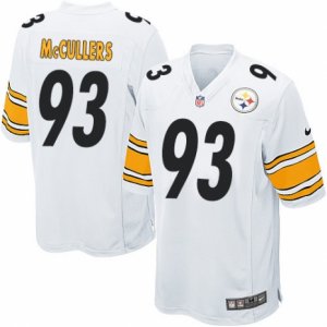 Mens Nike Pittsburgh Steelers #93 Dan McCullers Game White NFL Jersey