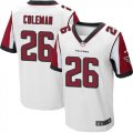 Men's Nike Atlanta Falcons #26 Tevin Coleman Elite WHITE Team Color NFL Jersey